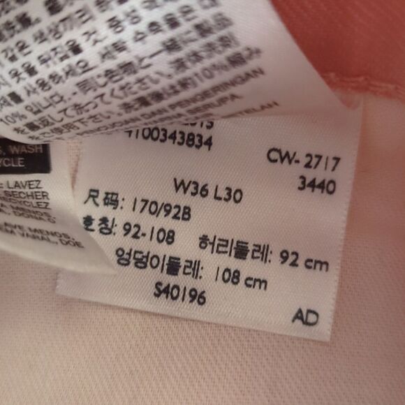 Levi's pink 501 jeans size 36x30 - Picture 7 of 10